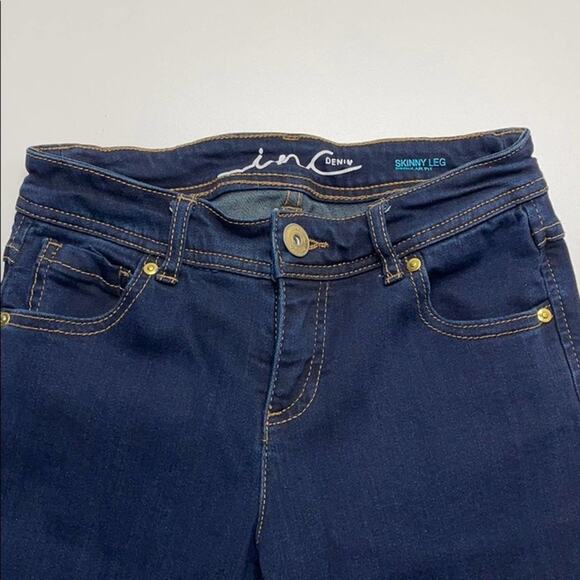 INC DENIM - Womens 0P Skinny Leg Blue Jeans - Picture 2 of 3